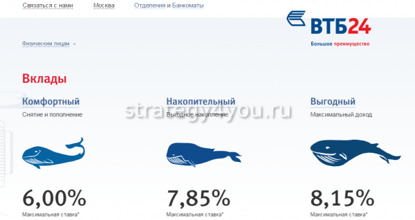 разные вклады втб
